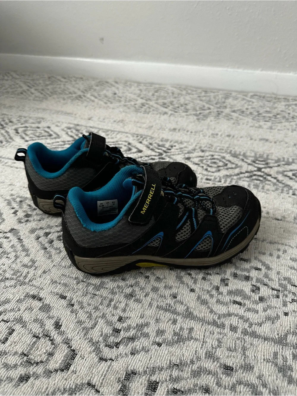 Merrell Kids Black and Blue Trail Sneakers
